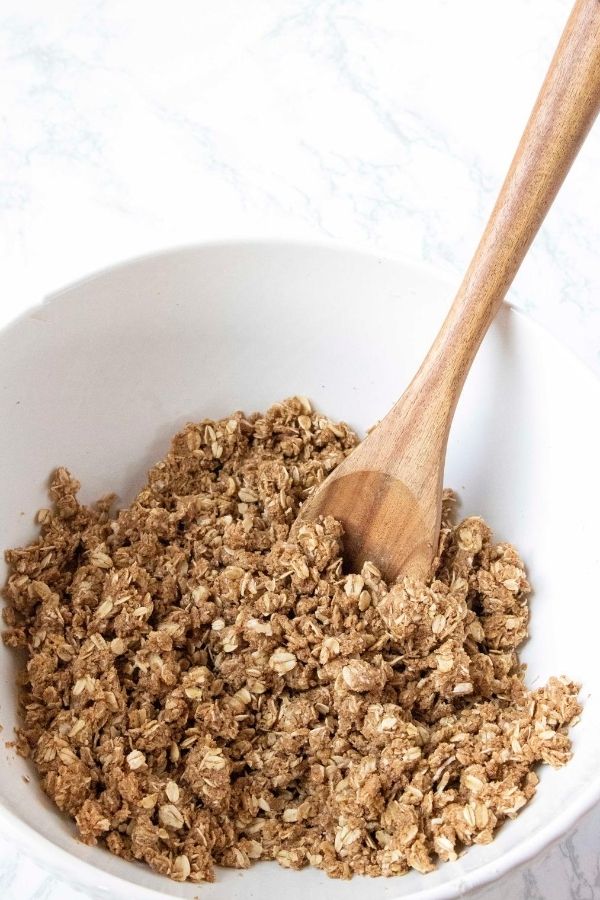 bowl of protein bar mixture