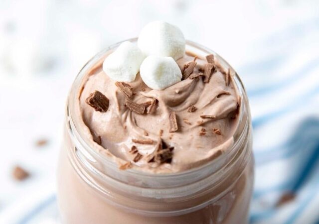 whipped hot chocolate drink