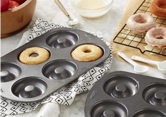 Wilton Donut Pan on Sale - donut pan on table