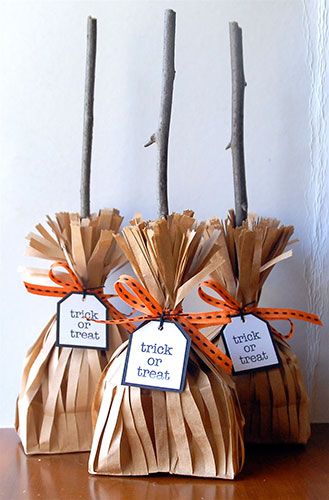 Witch's Broom Snack Bags 
