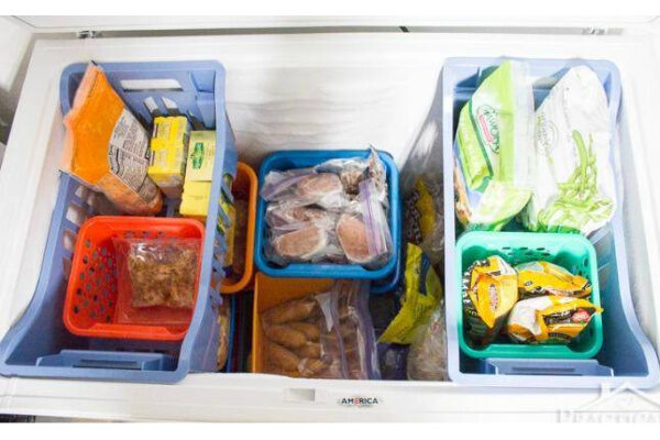 Chest Freezer Vs. Upright Deep Freezer - chest freezer fill of food