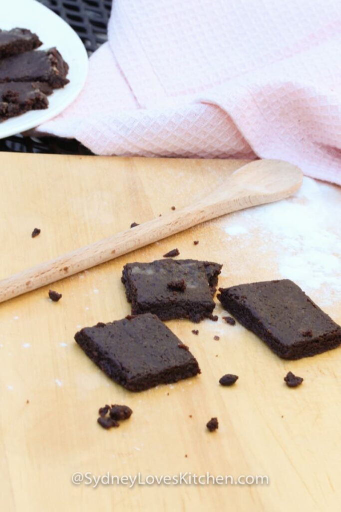 easy bake oven brownies on counter 