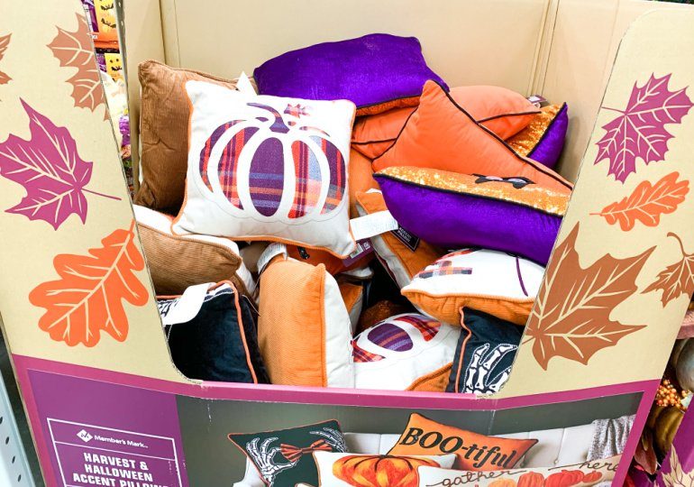 Sam's Club Throw Pillows for Fall and Halloween in stores!