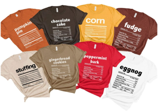 Thanksgiving Nutrition Matching Tees