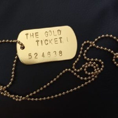 The Gold Ticket Treasure Hunt - The Golden Ticket Necklace
