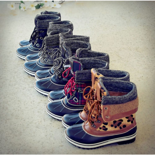 Two-Tone Duck Boots on Sale