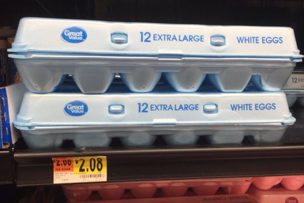 Walmart Savings Hacks - Great Value eggs in store