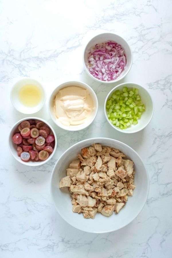 easy chicken salad with grapes