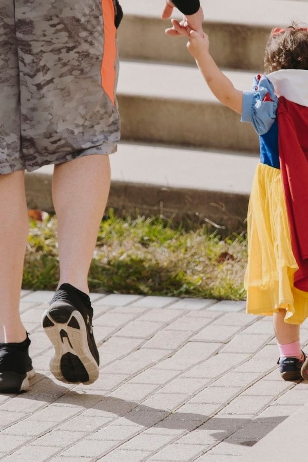 walking in halloween costume 