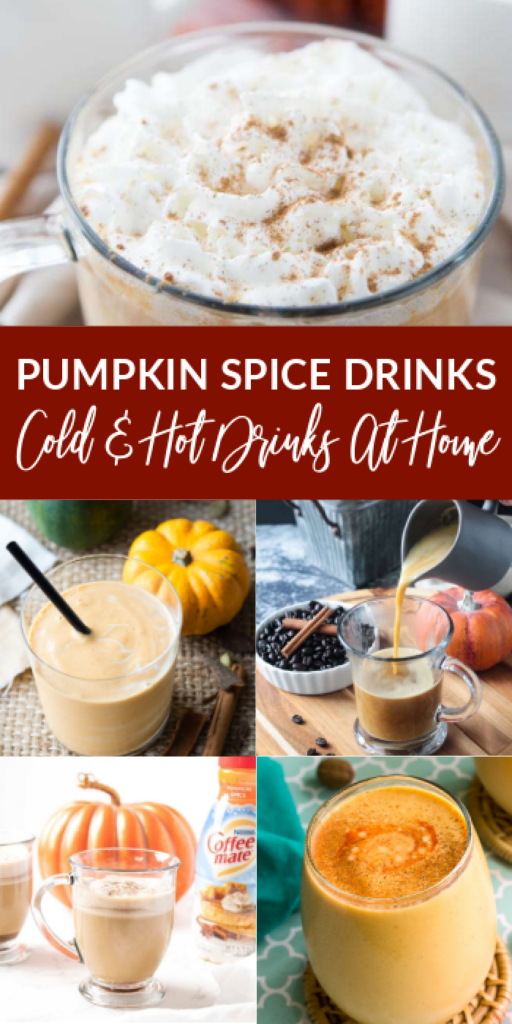 Pumpkin spice drinks, scream fall! If you are looking for pumpkin drink recipes, I got you covered. Check below and whip up some warm, chilled, and decadent fall drinks that have you wanting one more sip. #pumpkin #spice #drinks #cold #hot #pumpkinspice #athome #affordable #easy #passion4savings pumpkin spice drinks