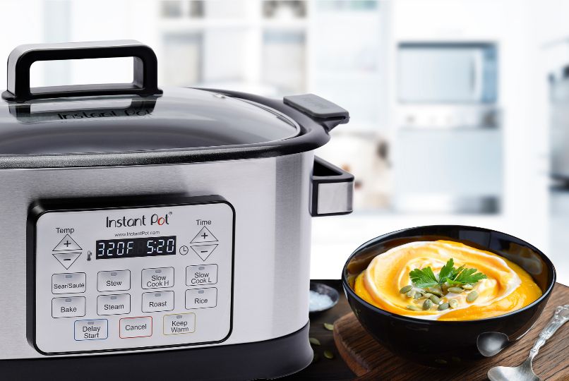 Instant Pot Gem Cooker and Bowl of Soup