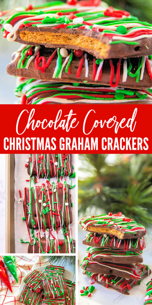 chocolate covered christmas graham crackers pinterest image
