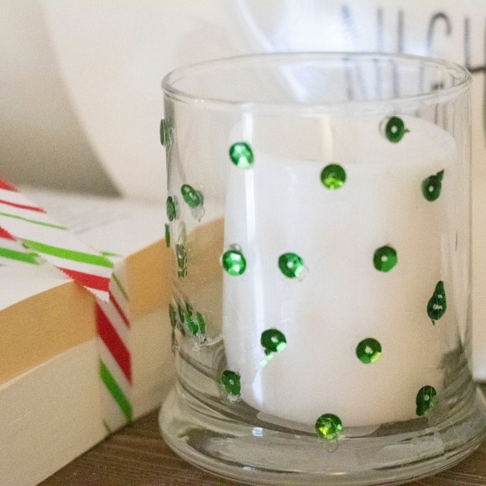 diy Christmas candle holder