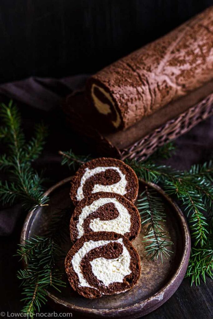 swiss cake on a plate 