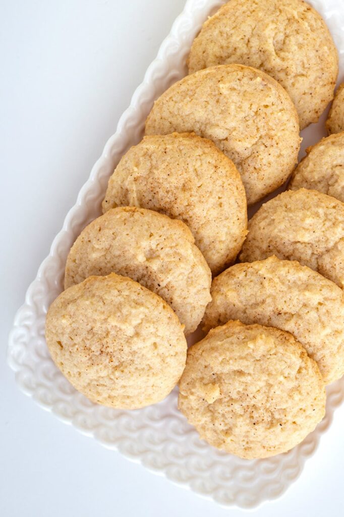 platter of eggnog cookies 