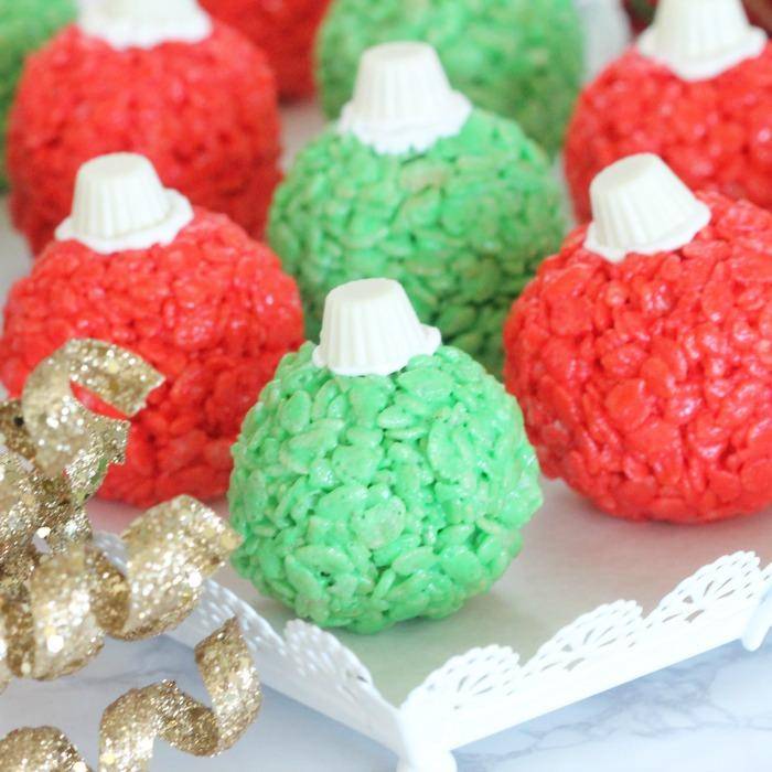 rice krspie treat christmas ornaments 