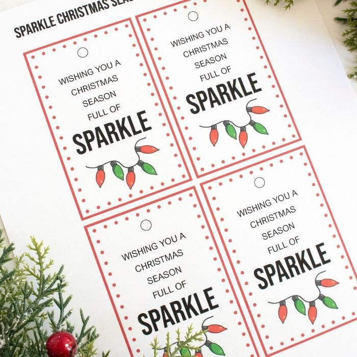 sparkle printable for Christmas