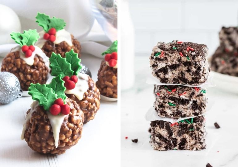 easy no bake christmas rice krispies