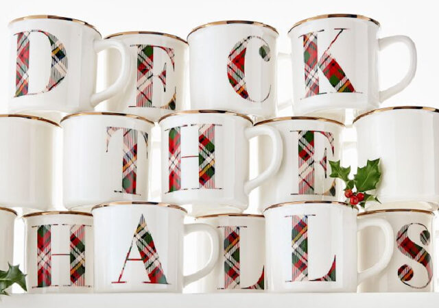 Pottery Barn Initial Mugs on Sale
