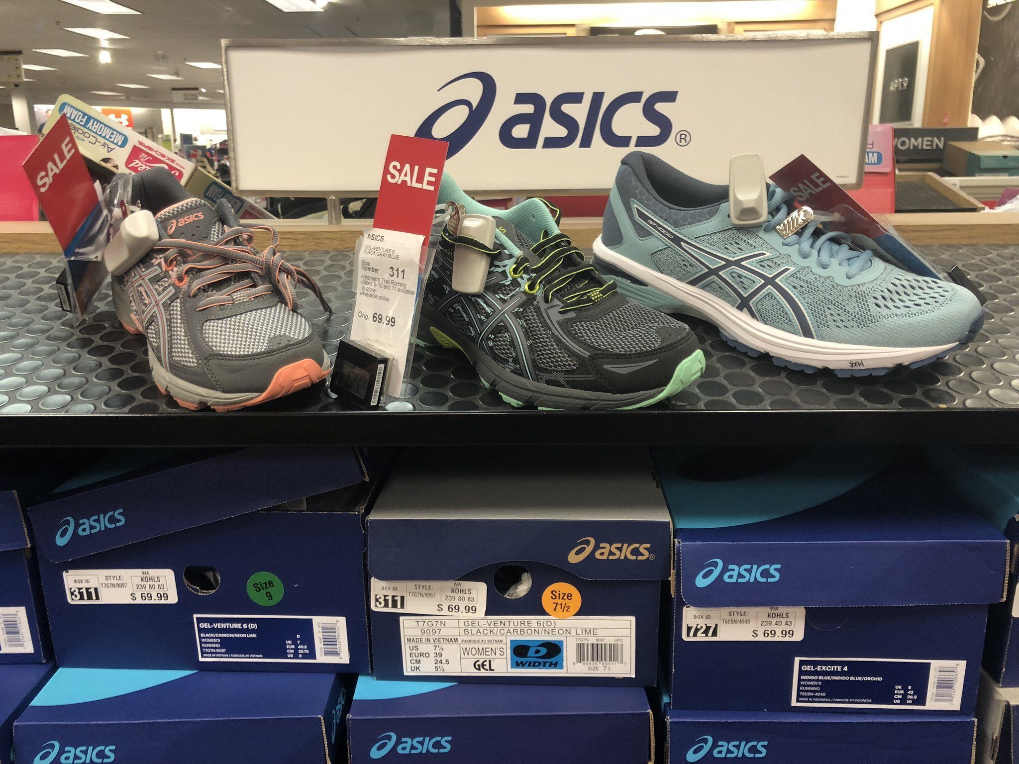 kohls asics gel venture 7