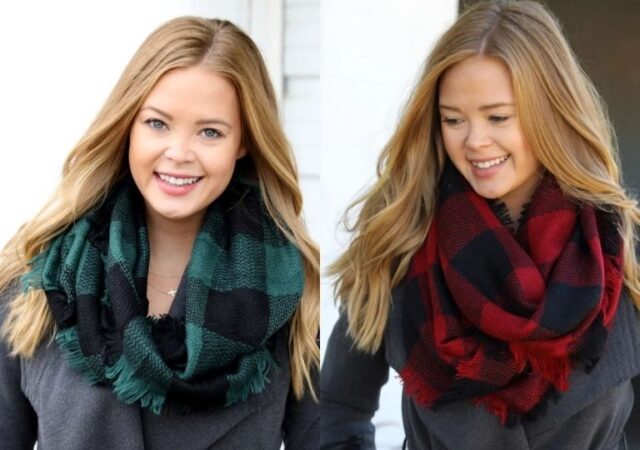 Infinity Blanket Scarves - woman wearing scarves