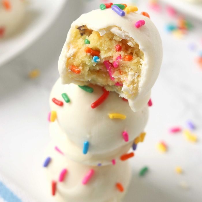 stacked cheesecake truffles 