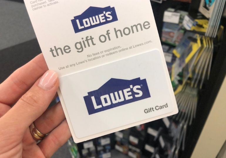 Lowe's Gift Card Deals - gift card in store