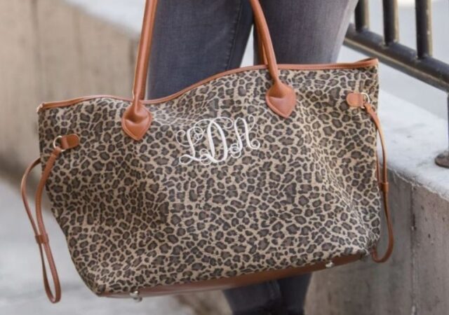 Monogram Tote Bag on Sale - woman holding bag