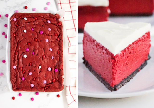 red velvet desserts side by side