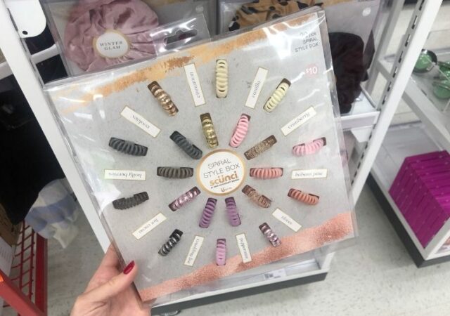 Target Scunci Gift Sets on Sale - spiral hair ties in store