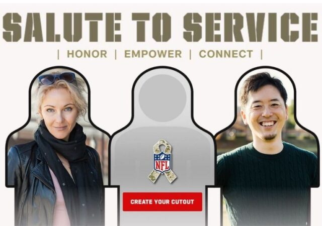 Free Photo Cutout at Super Bowl for Military