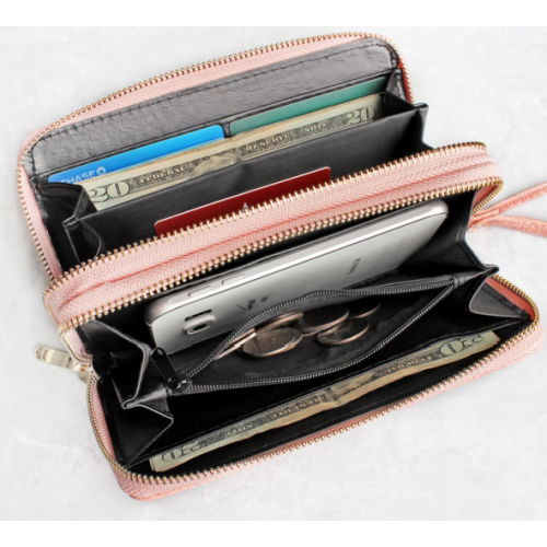 Two-Tone Double Zipper Wallets