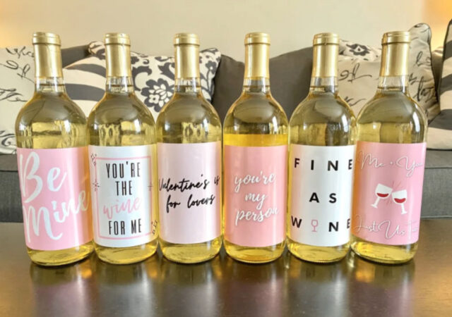 Valentine's Day Gift Wine Labels