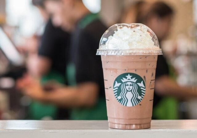 starbucks drink on counter
