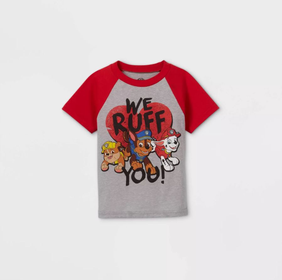 Target Valentines Day Apparel - paw patrol tee