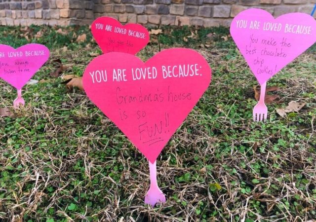 you have been hearted activity in yard