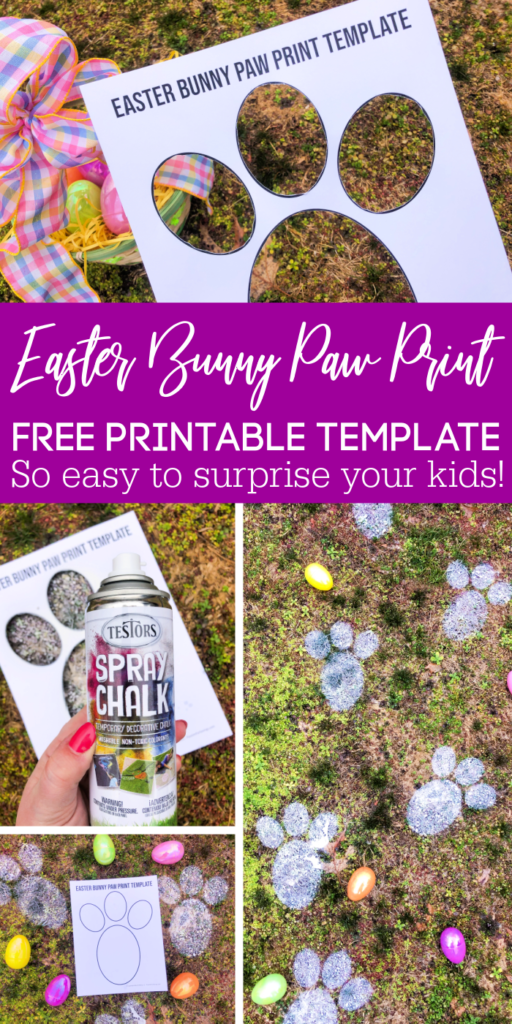 Easter Bunny Paw Print Template