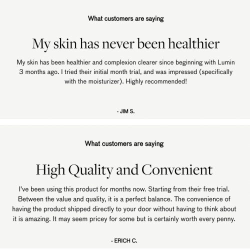 Free Lumin Skincare Set for Men