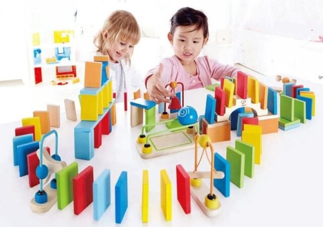 Hape Dynamo Wooden Domino Set on Sale