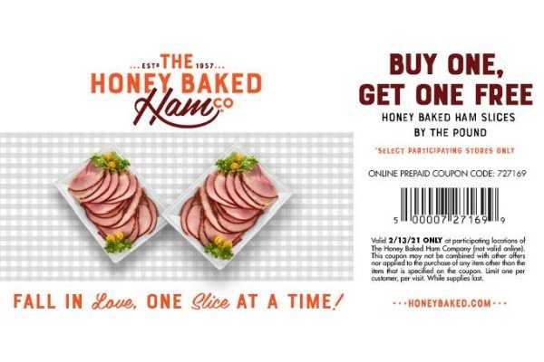 Honey Baked Ham Coupon Sales B1G1 Free Ham Slices