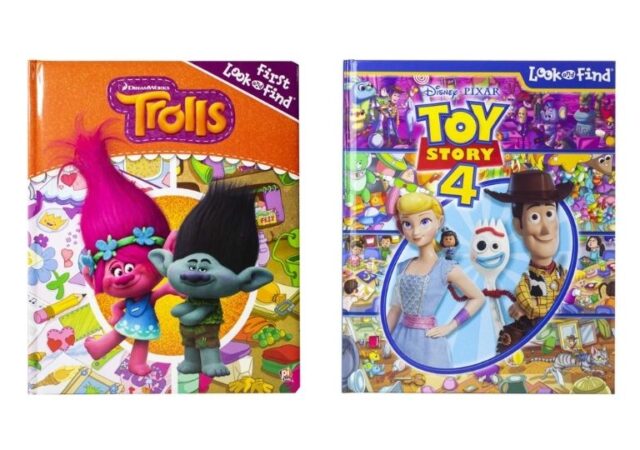 Disney Board Books on Sale - trolls and toy story look and find
