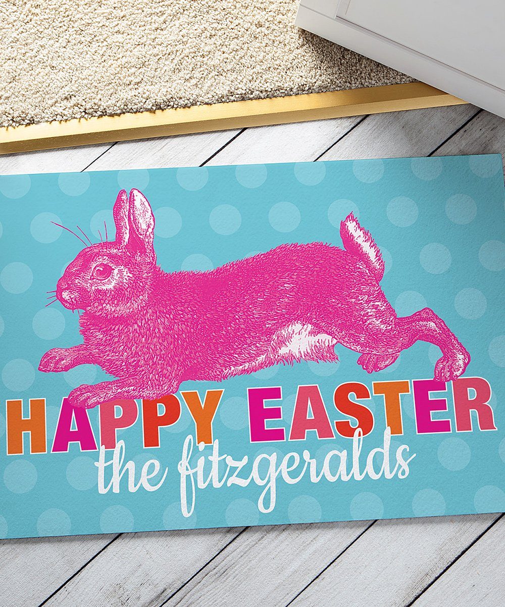 Personalized Easter Doormats - doormat in front of door