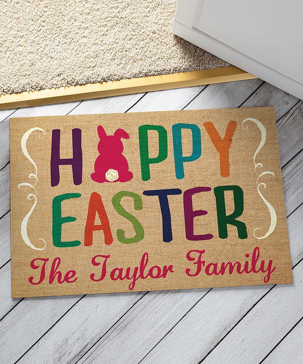 Personalized Easter Doormats - doormat in front of door