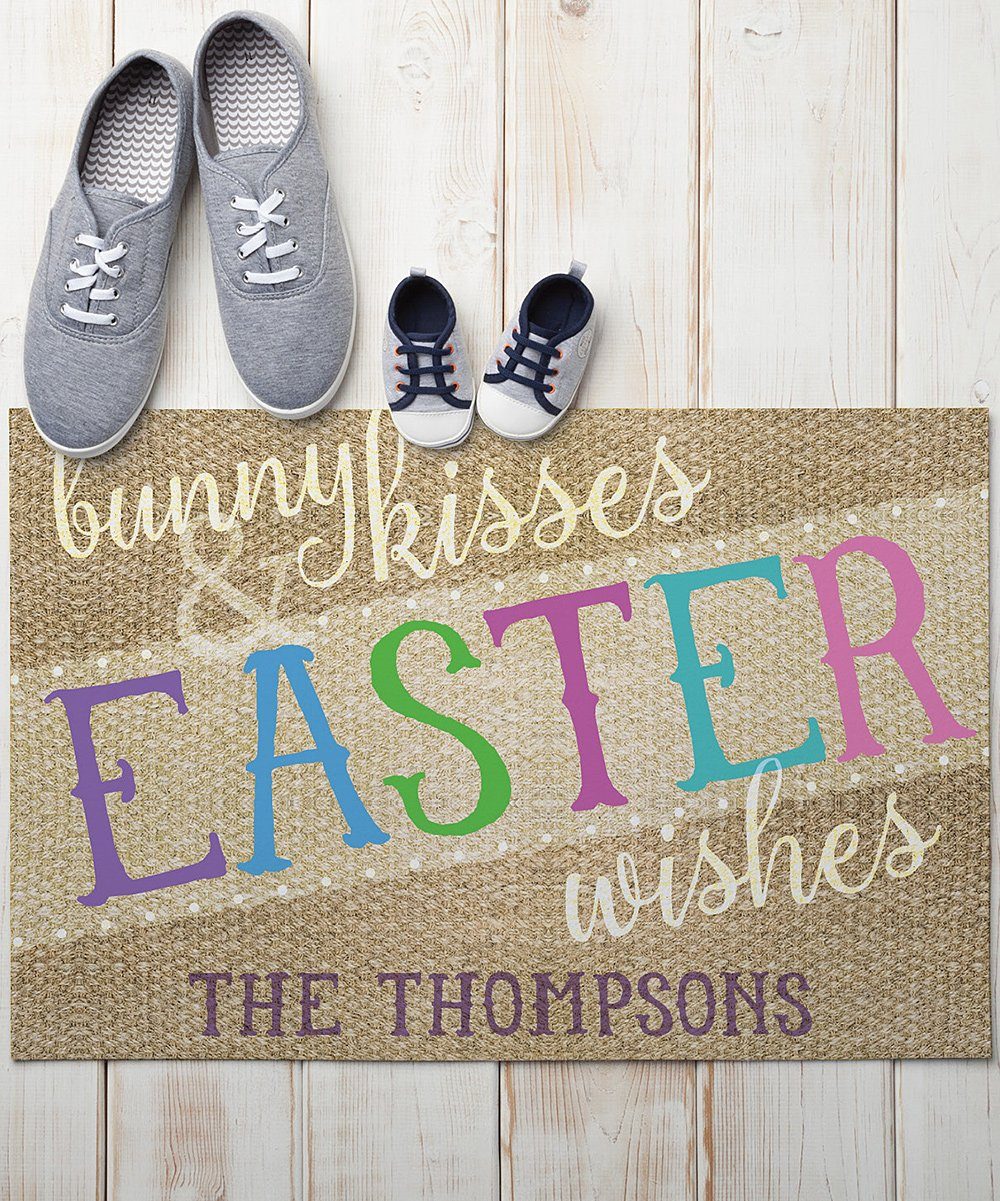 Personalized Easter Doormats - doormat on floor
