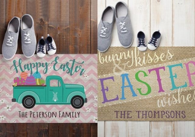 Personalized Easter Doormats - doormats on floor