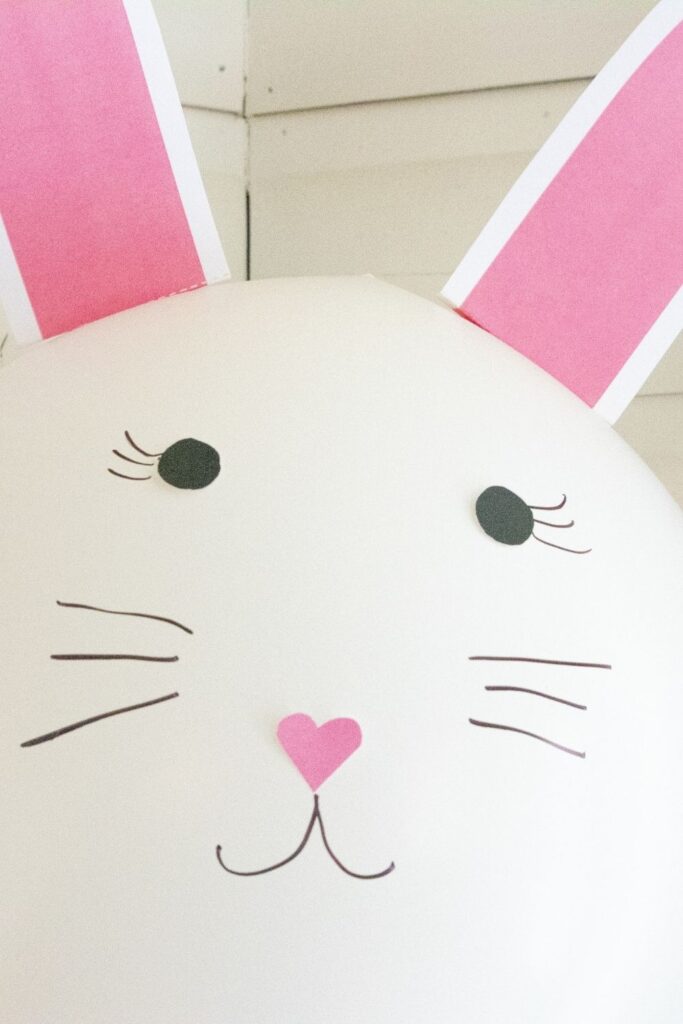 closeup look at a balloon made into bunny 