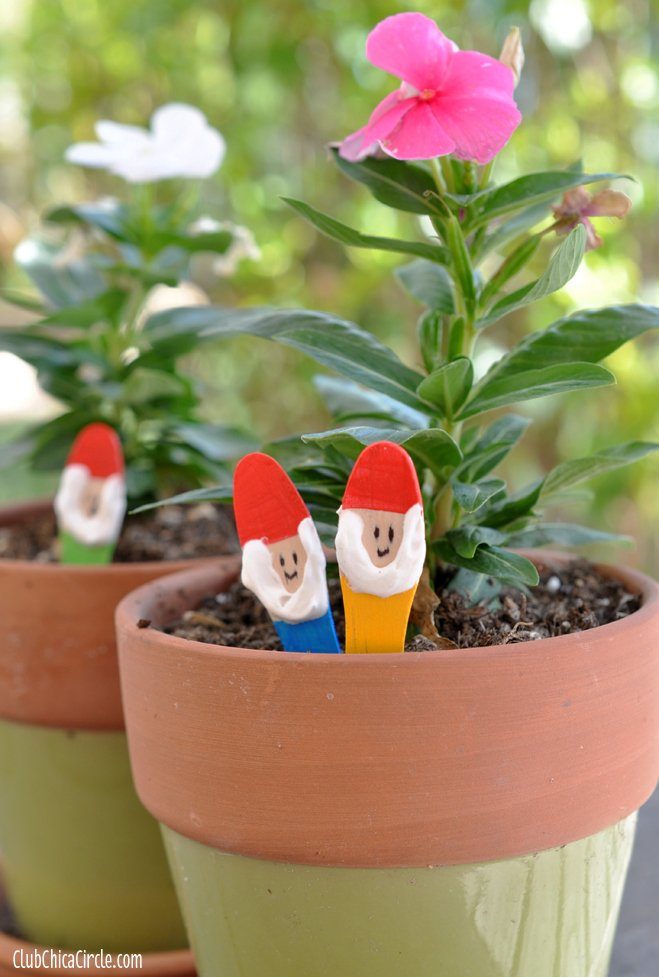 gnome garden craft sticks 