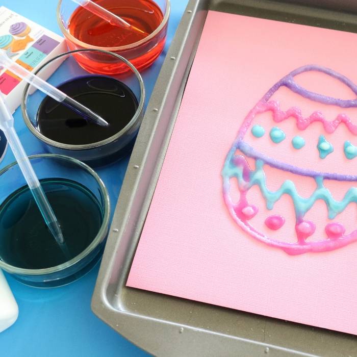 salt painted Easter egg 