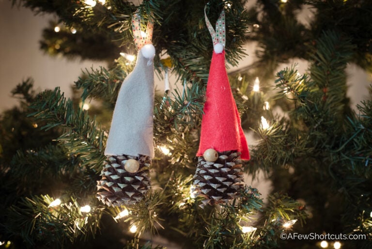 pinecone gnome Christmas ornament 