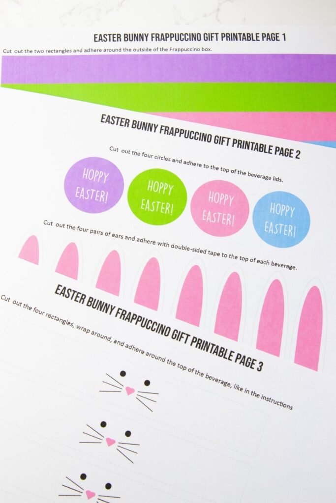 printable for easter starbucks printout